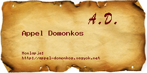 Appel Domonkos névjegykártya