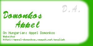 domonkos appel business card